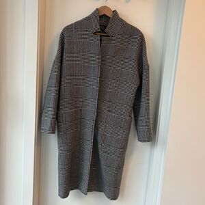 All Saints Plaid Grey Women's Coat Size XS